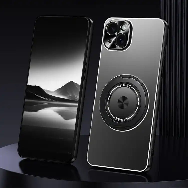 Rotating Holder Frosted Metal Phone Case