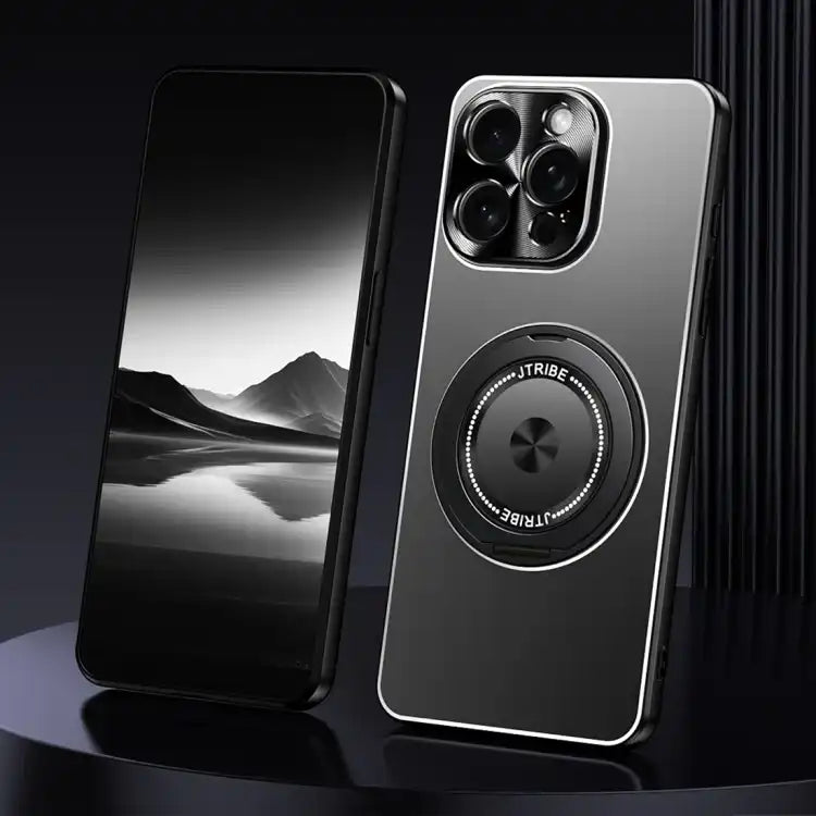 Rotating Holder Frosted Metal Phone Case