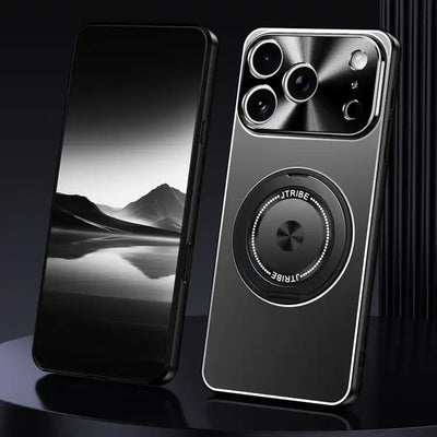 Rotating Holder Frosted Metal Phone Case