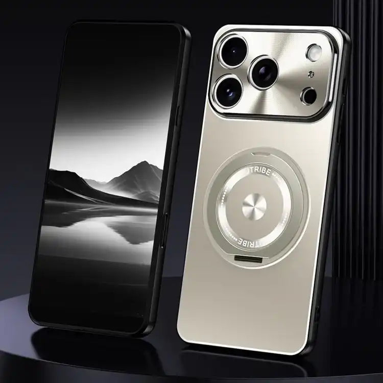 Rotating Holder Frosted Metal Phone Case