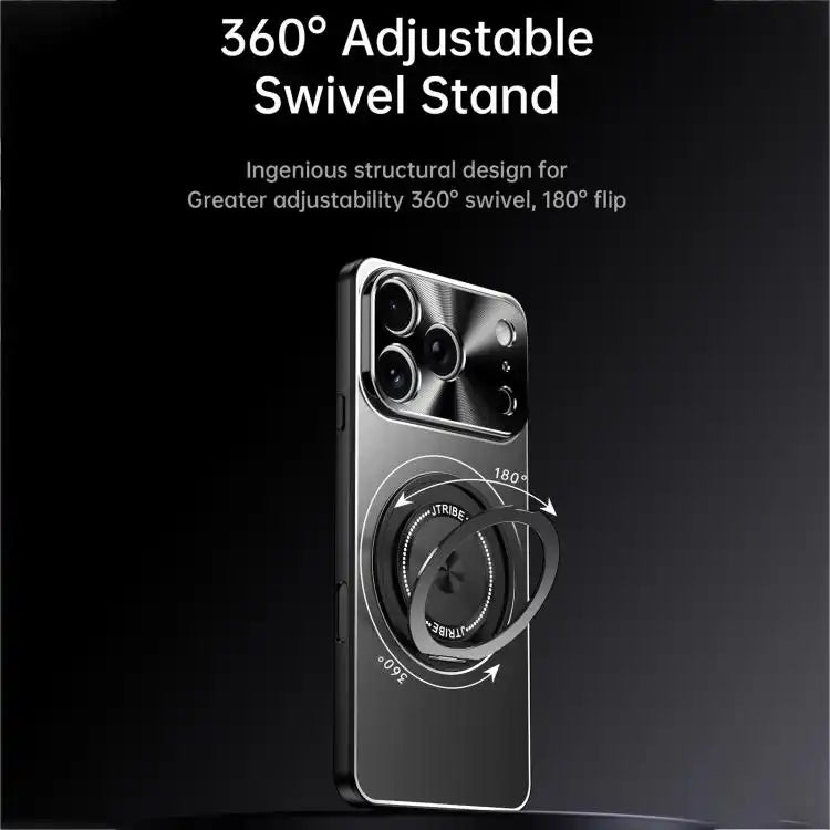 Rotating Holder Frosted Metal Phone Case