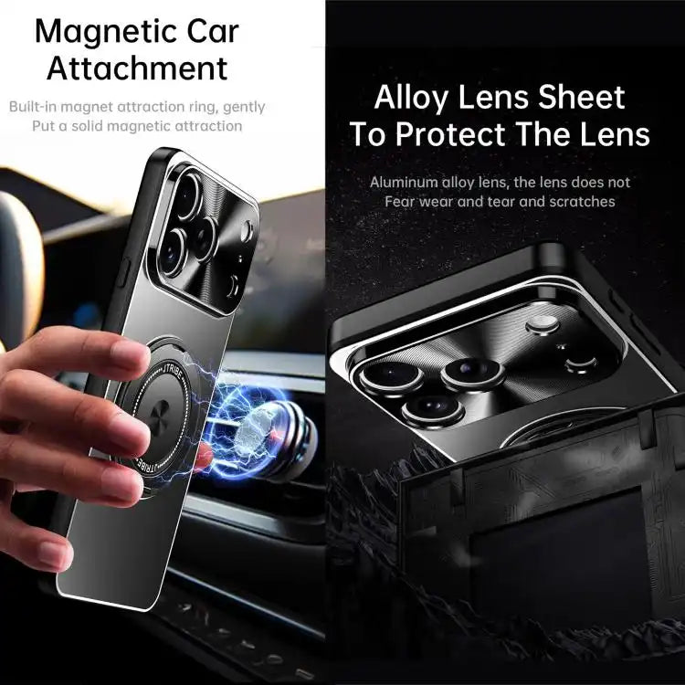 Rotating Holder Frosted Metal Phone Case