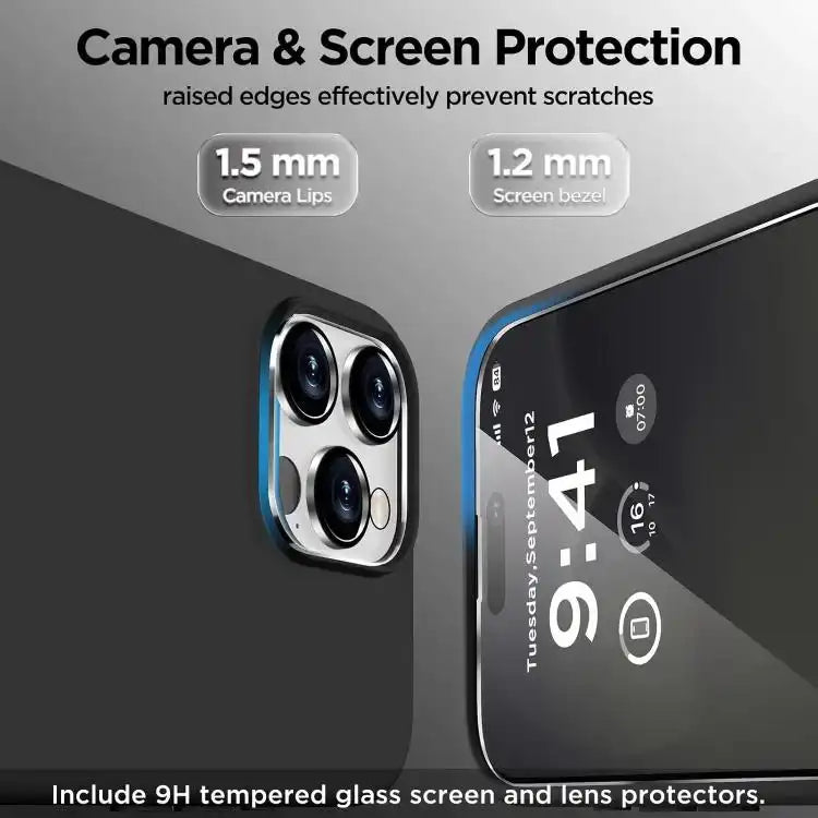 Silicone Suction Cup MagSafe Phone Case with Screen Film & Lens Film