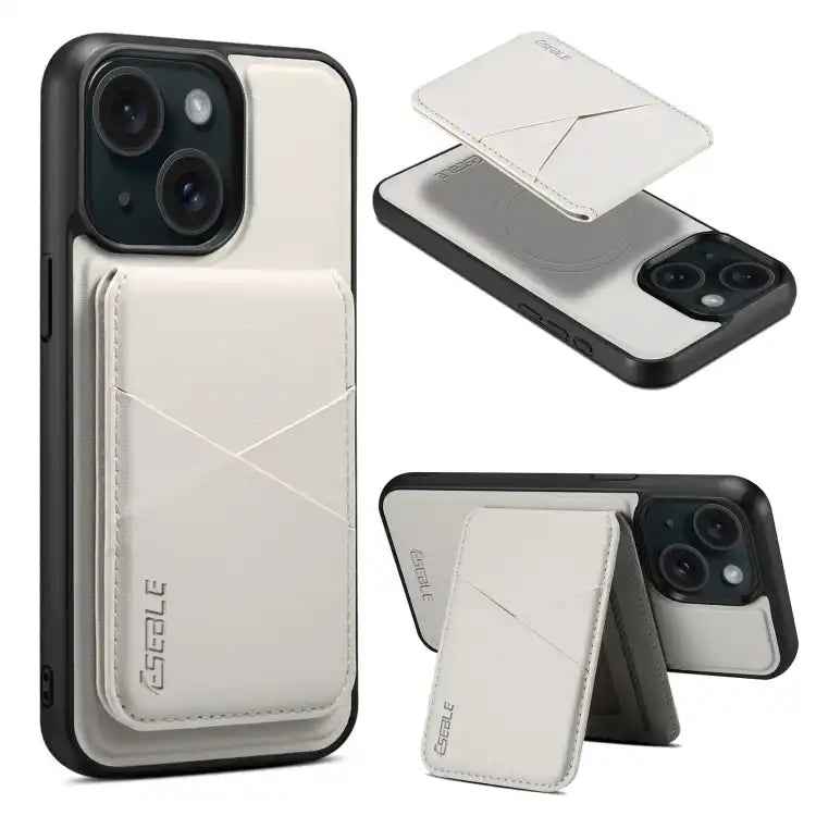 ESEBLE E3 Plain Texture Card Slots MagSafe RFID Leather Case