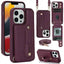 Wristband Vertical Flip Wallet Back Cover Phone Case with Long Lanyard