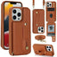 Wristband Vertical Flip Wallet Back Cover Phone Case with Long Lanyard