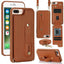 Wristband Vertical Flip Wallet Back Cover Phone Case with Long Lanyard