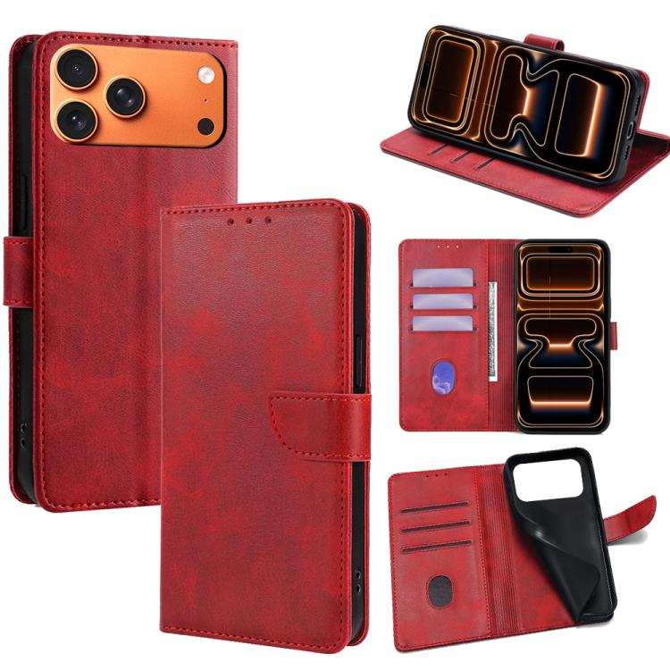 Calf Texture Buckle Flip Leather Phone Case