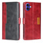 Contrast Color Side Buckle Leather Phone Case
