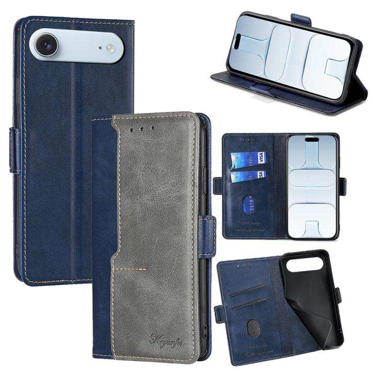 Contrast Color Side Buckle Leather Phone Case