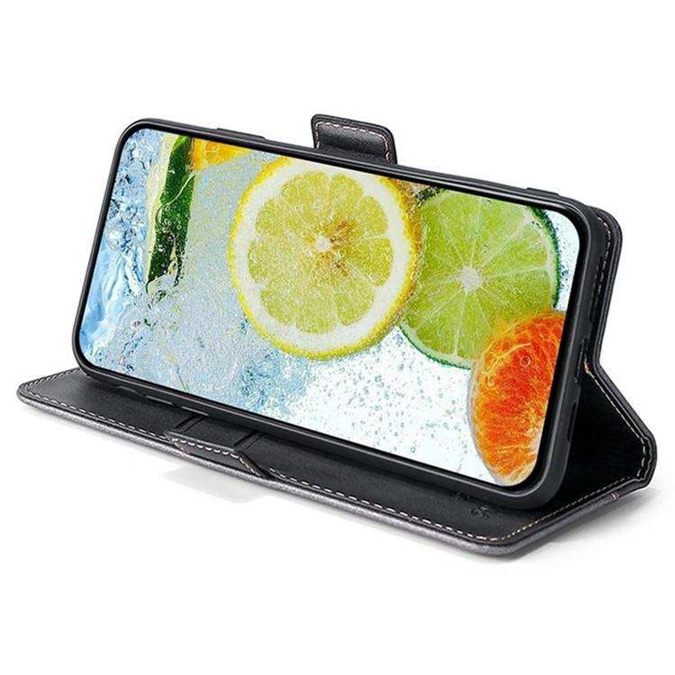 Contrast Color Side Buckle Leather Phone Case