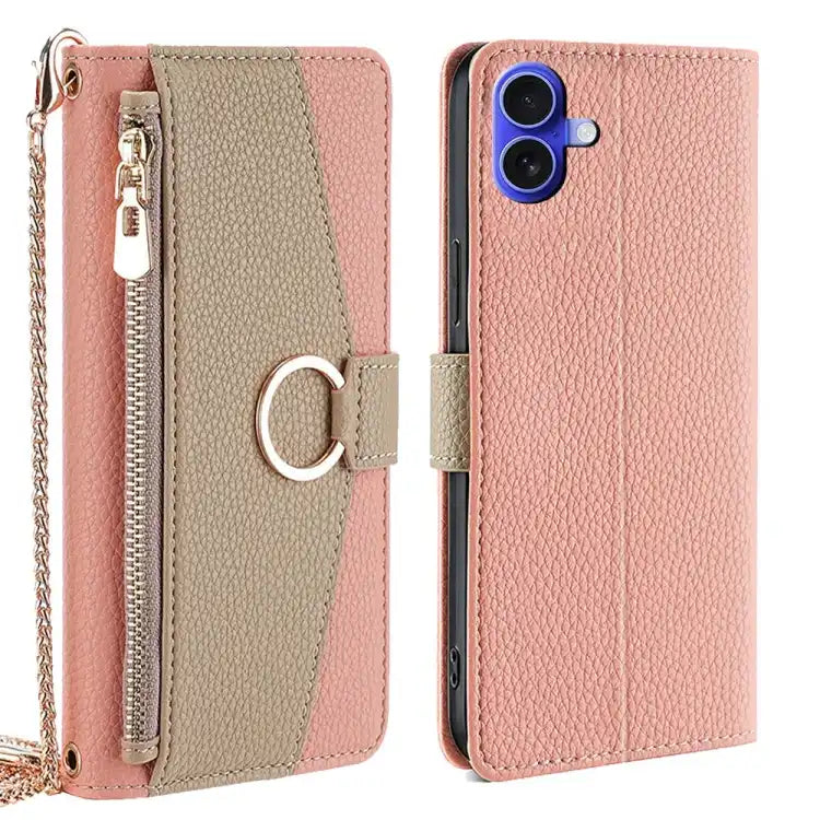 Crossbody Litchi Texture Leather Phone Case
