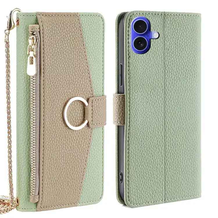 Crossbody Litchi Texture Leather Phone Case