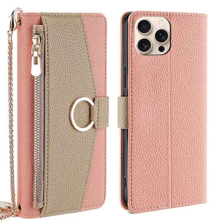 Crossbody Litchi Texture Leather Phone Case