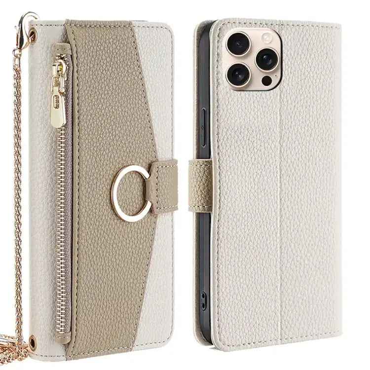 Crossbody Litchi Texture Leather Phone Case