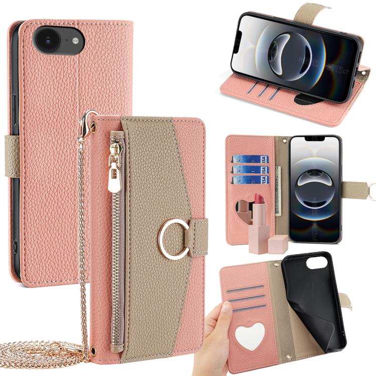 Crossbody Litchi Texture Leather Phone Case