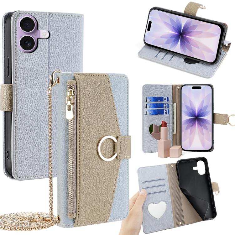 Crossbody Litchi Texture Leather Phone Case