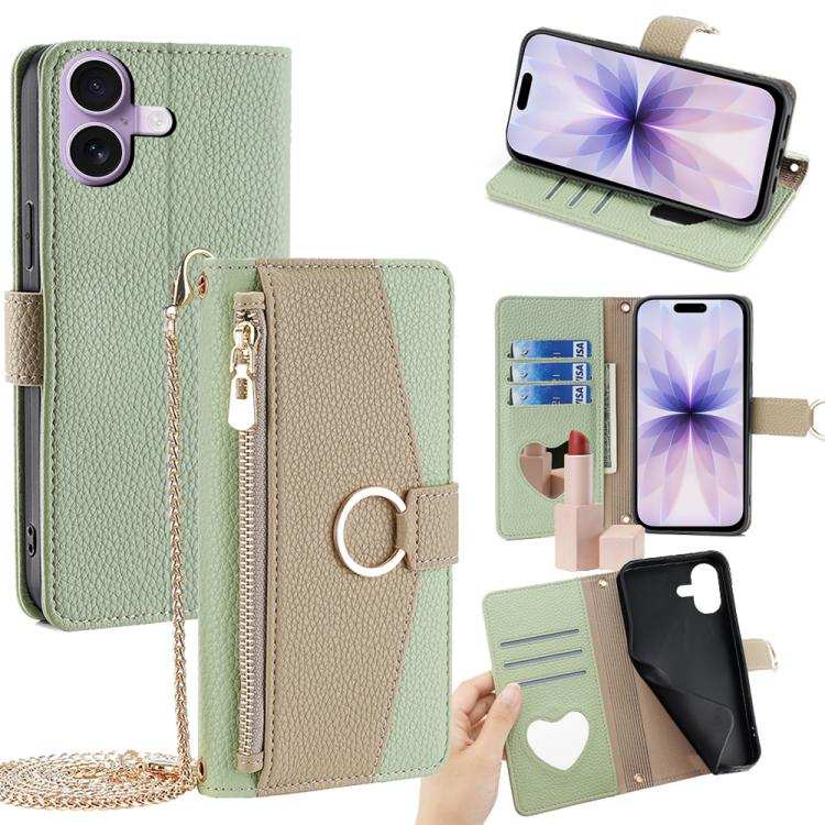 Crossbody Litchi Texture Leather Phone Case