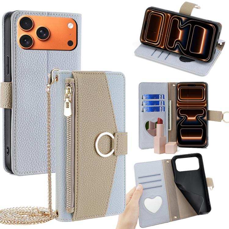 Crossbody Litchi Texture Leather Phone Case