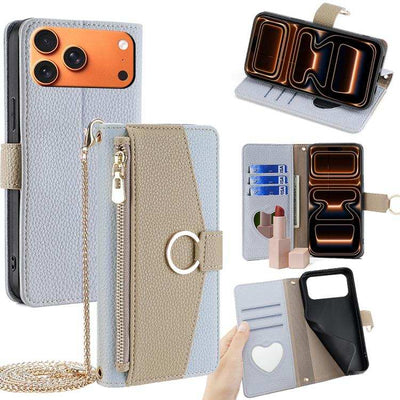 Crossbody Litchi Texture Leather Phone Case