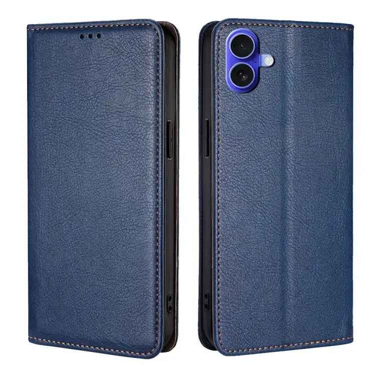 Gloss Oil Solid Color Magnetic Leather Phone Case