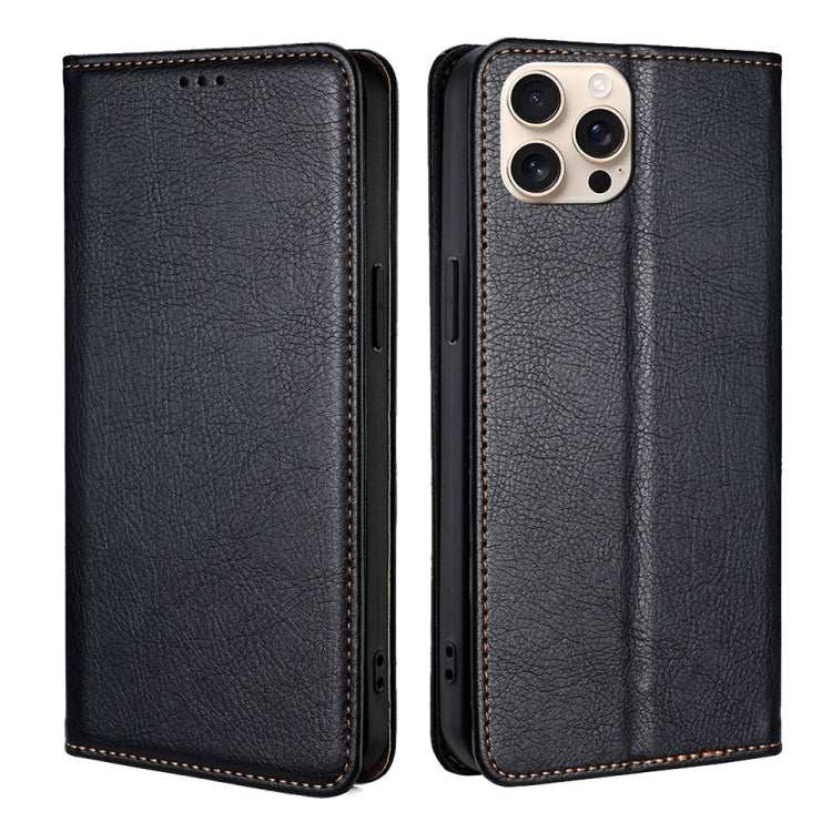 Gloss Oil Solid Color Magnetic Leather Phone Case