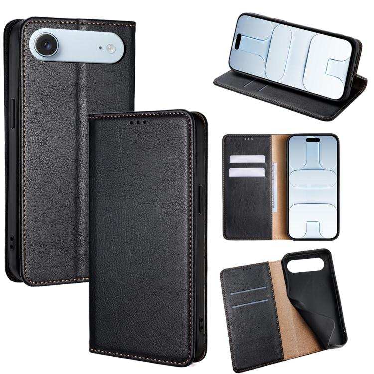 Gloss Oil Solid Color Magnetic Leather Phone Case