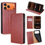 Gloss Oil Solid Color Magnetic Leather Phone Case