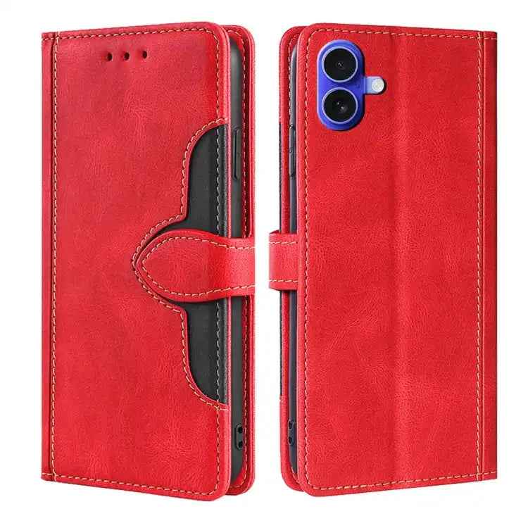 Skin Feel Magnetic Buckle Leather Phone Case