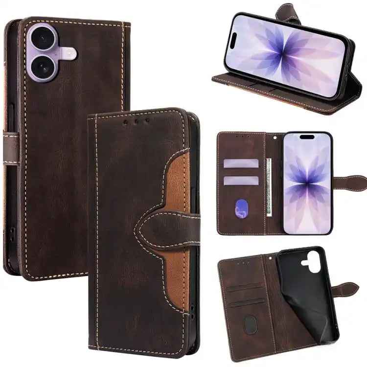 Skin Feel Magnetic Buckle Leather Phone Case
