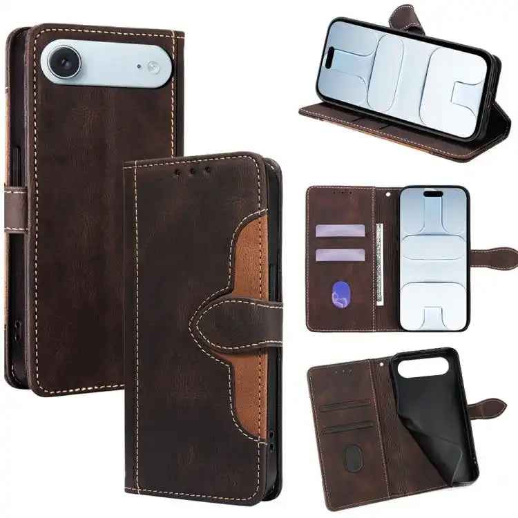 Skin Feel Magnetic Buckle Leather Phone Case