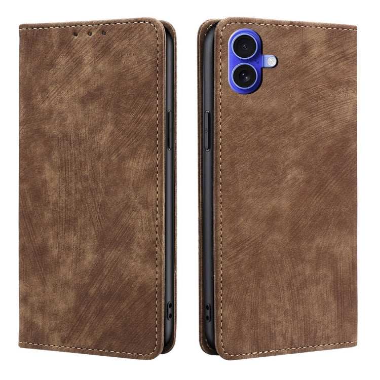 RFID Anti-theft Brush Magnetic Leather Phone Case