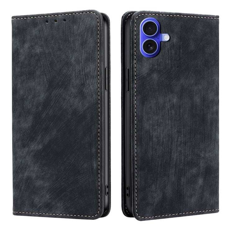 RFID Anti-theft Brush Magnetic Leather Phone Case