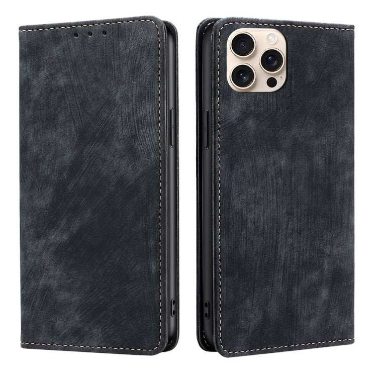RFID Anti-theft Brush Magnetic Leather Phone Case