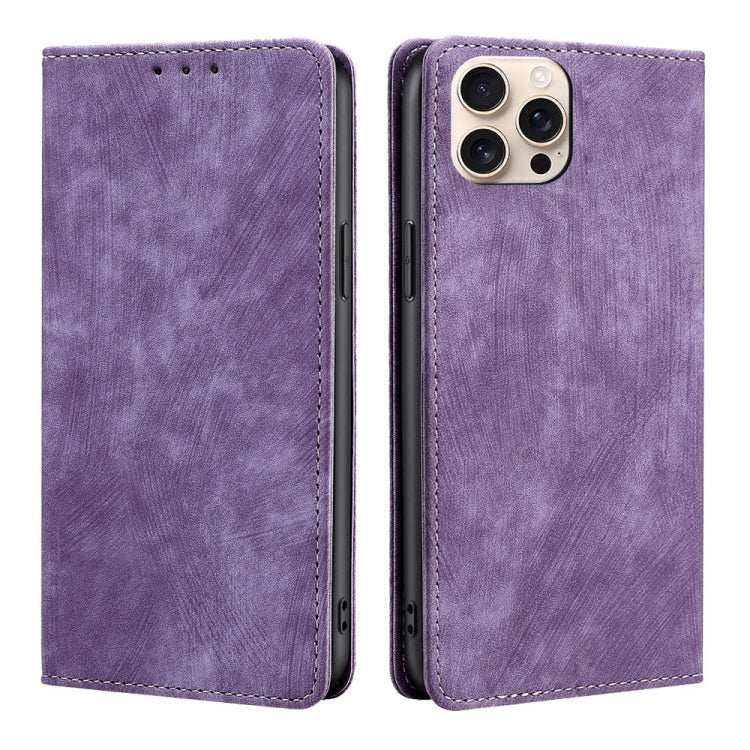 RFID Anti-theft Brush Magnetic Leather Phone Case