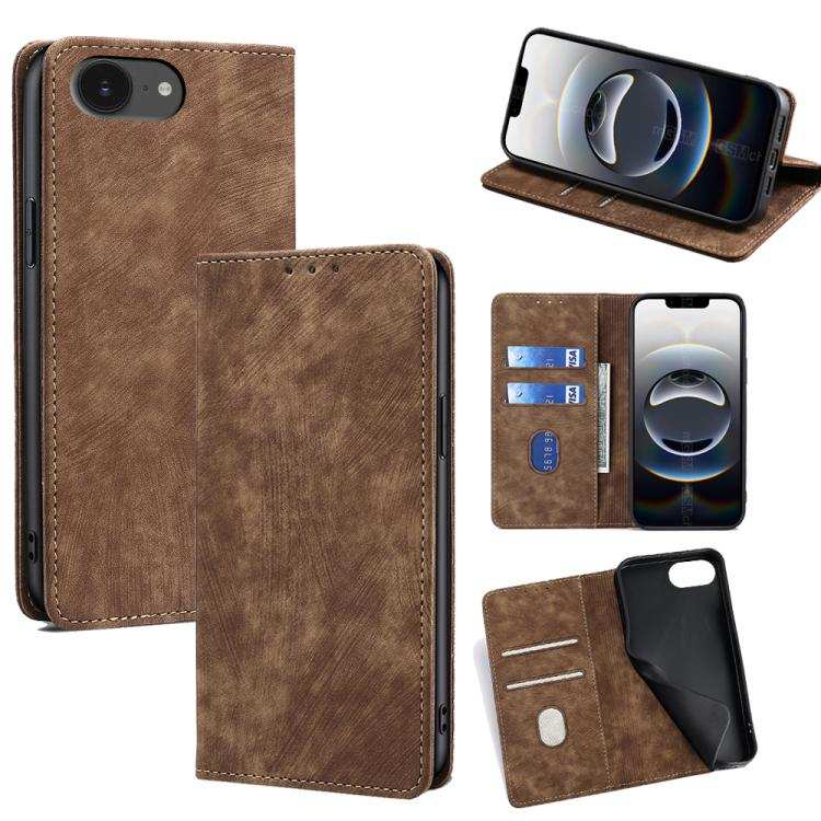 RFID Anti-theft Brush Magnetic Leather Phone Case