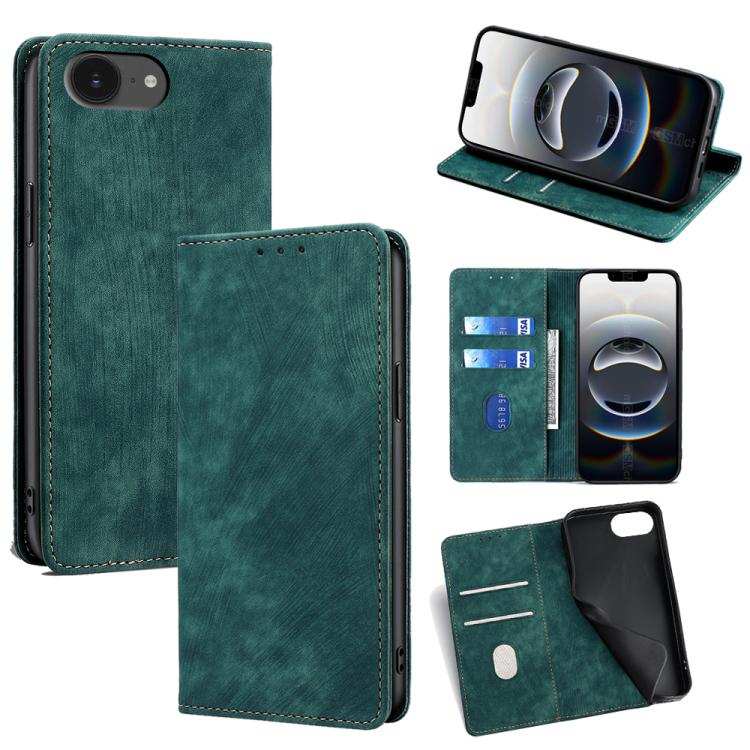 RFID Anti-theft Brush Magnetic Leather Phone Case