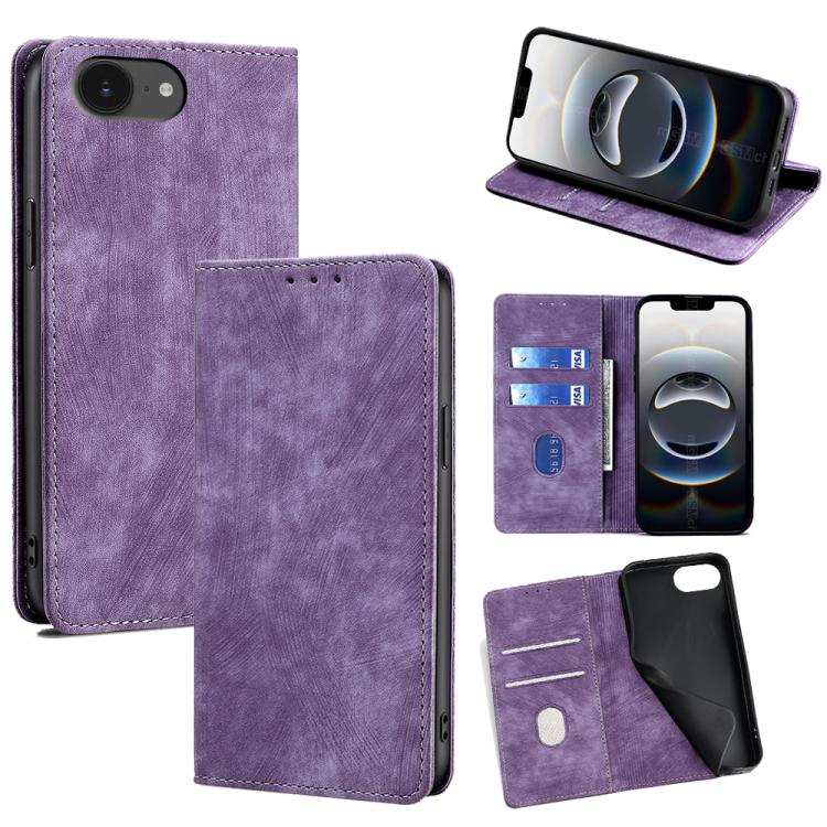 RFID Anti-theft Brush Magnetic Leather Phone Case