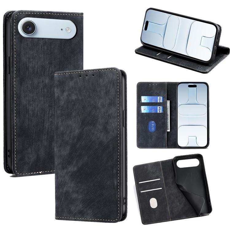 RFID Anti-theft Brush Magnetic Leather Phone Case