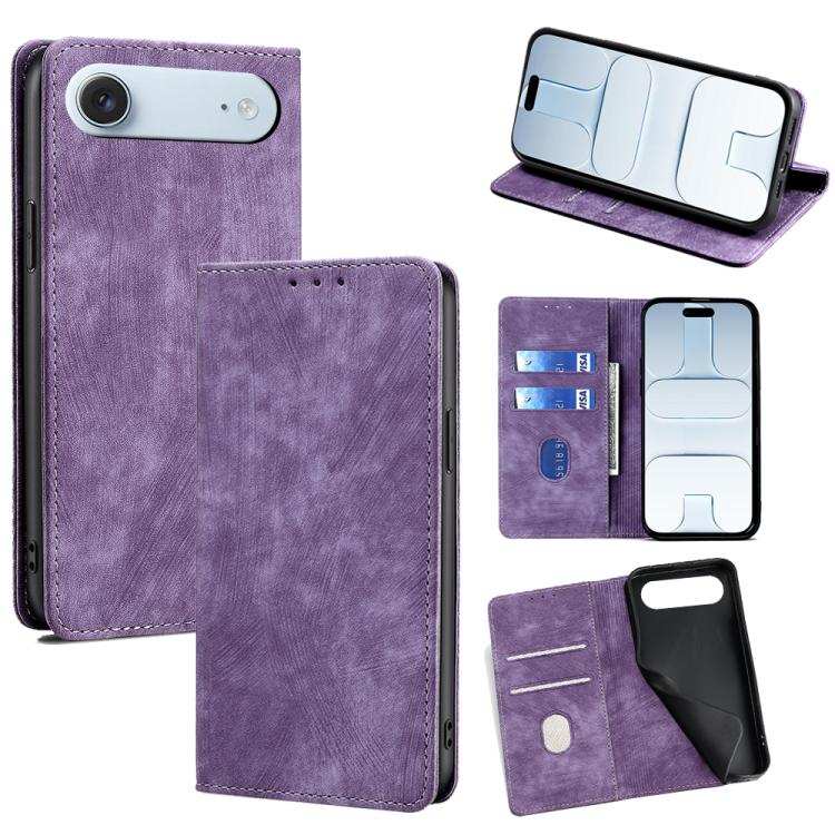 RFID Anti-theft Brush Magnetic Leather Phone Case