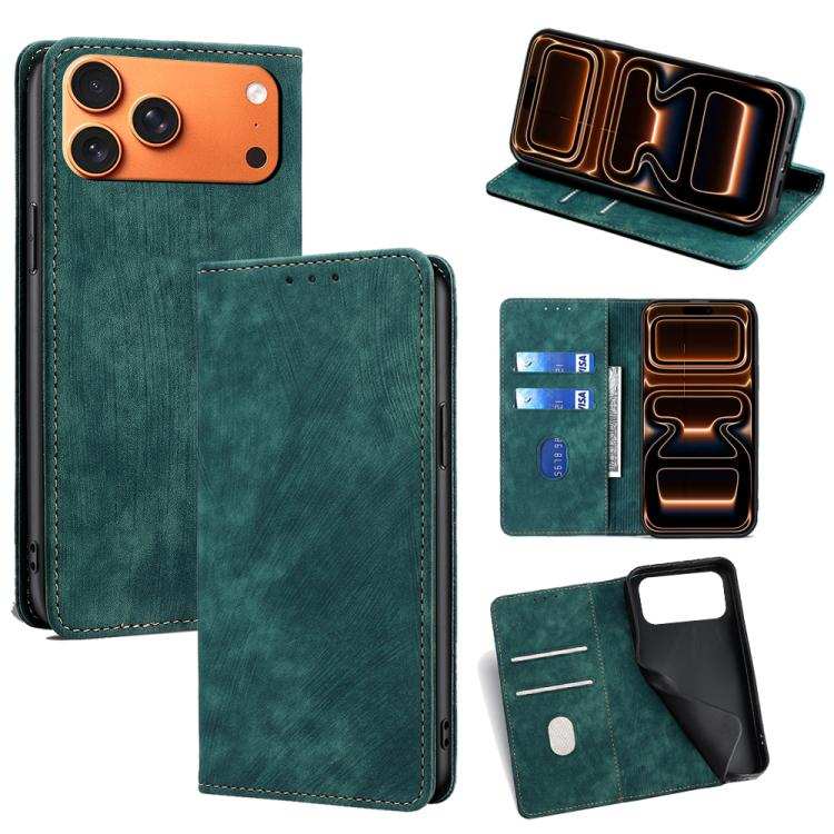 RFID Anti-theft Brush Magnetic Leather Phone Case