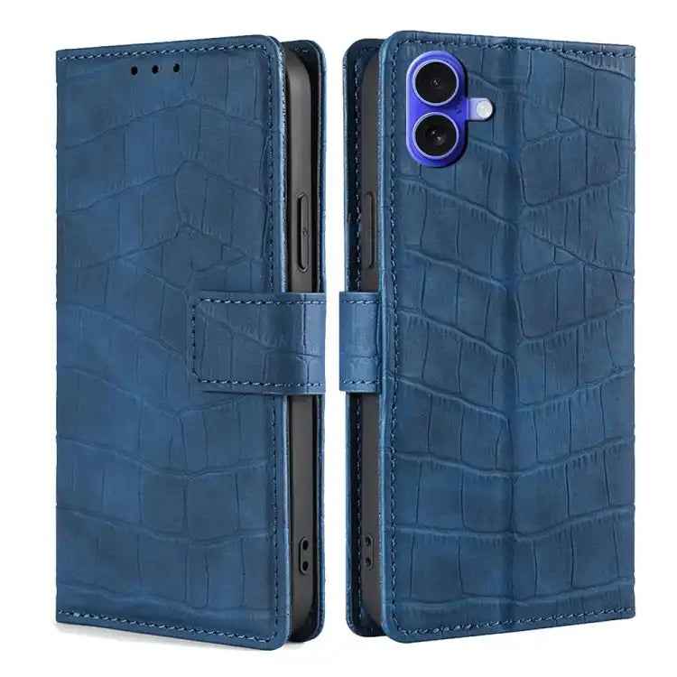 Skin Feel Crocodile Magnetic Clasp Leather Phone Case