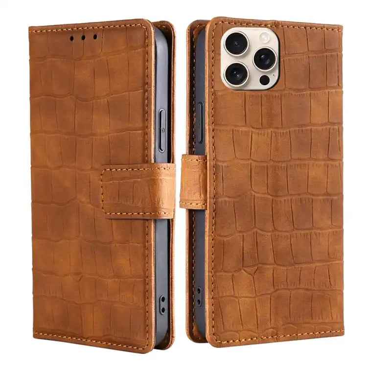 Skin Feel Crocodile Magnetic Clasp Leather Phone Case