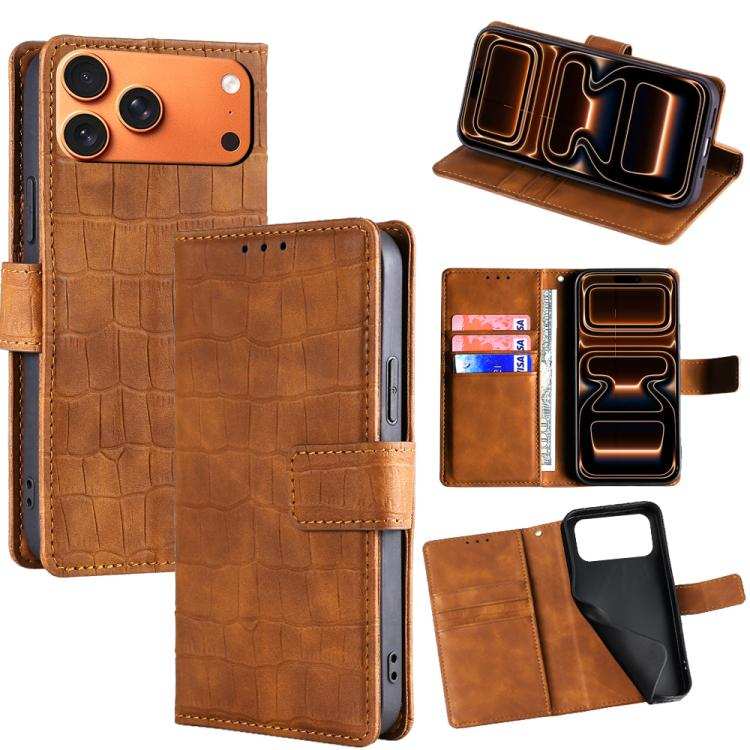 Skin Feel Crocodile Magnetic Clasp Leather Phone Case