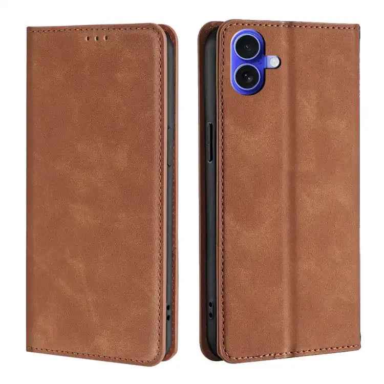 Skin Feel Magnetic Leather Phone Case