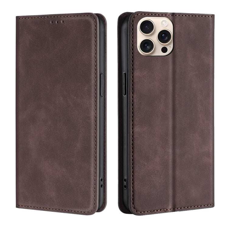 Skin Feel Magnetic Leather Phone Case