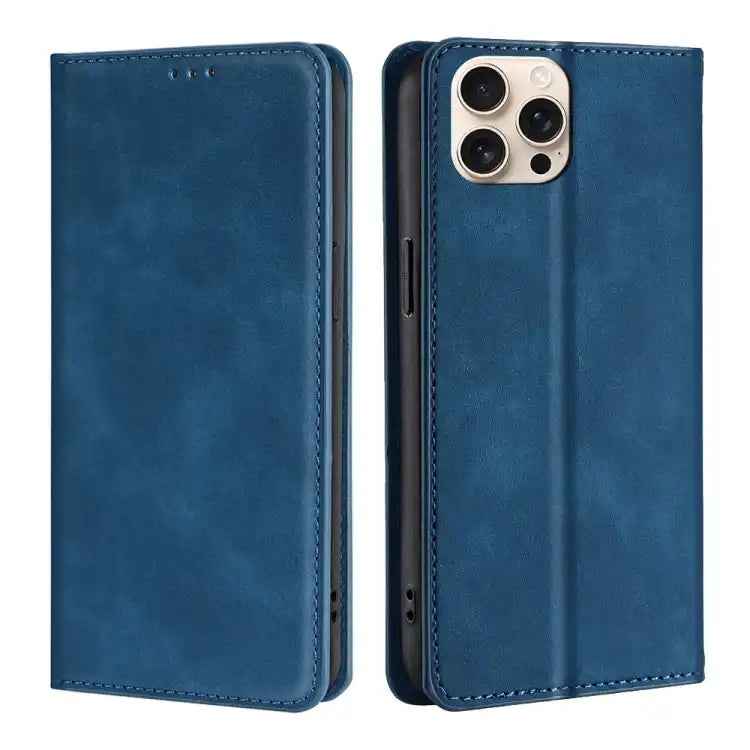 Skin Feel Magnetic Leather Phone Case