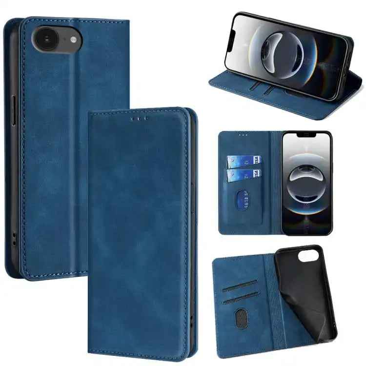 Skin Feel Magnetic Leather Phone Case