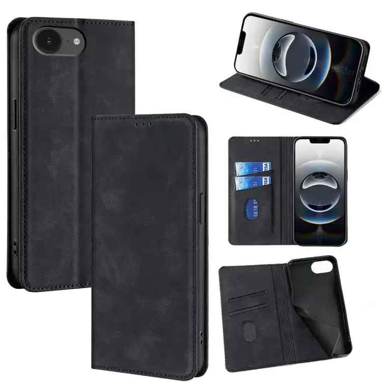 Skin Feel Magnetic Leather Phone Case