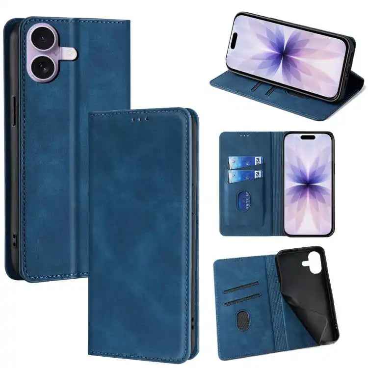 Skin Feel Magnetic Leather Phone Case